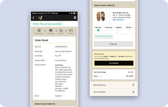 Flipkart - Designed post-purchase e-commerce customer experience